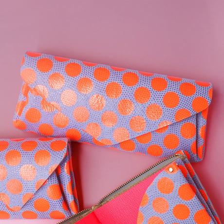 ドットレザー ロングウォレット ネオンカラー 【Dot Leather Long Wallet NeonColor】