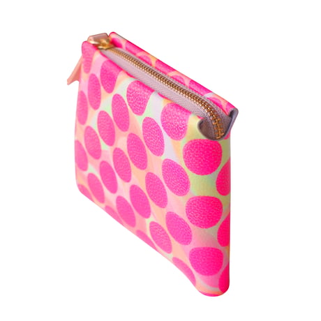 ワンウォレット ダブル ネオンピンク【One Wallet Clear Dot Double Neon Pink】