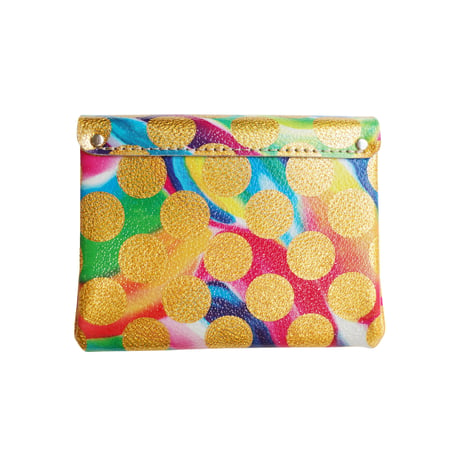 レザーミニウォレット クリアドット ダブル 【Leather Mini Wallet Clear Dot Double 】