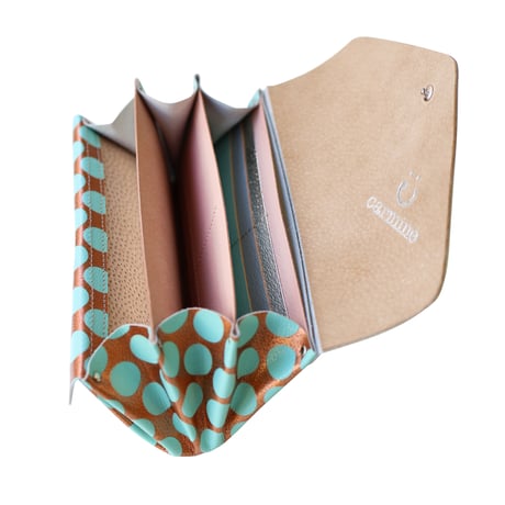 レザーロングウォレット/ミニウォレット クリアドット カッパー 【Leather Long/Mini Wallet Clear Dot Copper】