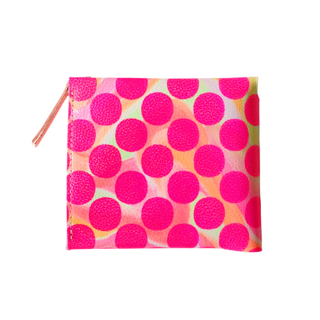 ワンウォレット ダブル ネオンピンク【One Wallet Clear Dot Double Neon Pink】