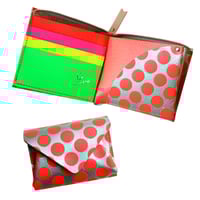 New color! ワンウォレット/コンパクトウォレット クリアドット ネオンレッド【One Wallet/Compact Wallet Clear Dot Neon Red】