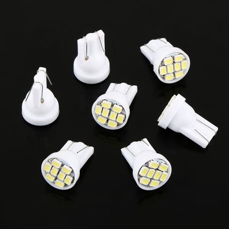 T10 8連（8SMD） LEDバルブ 10個 1206 ウェッジ球 12V