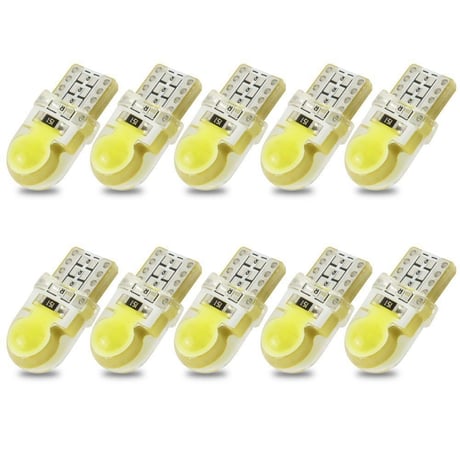 T10 LEDバルブ 10個 COB 194 168 ウェッジ球 12chip  12V