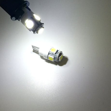 T10 5連（5SMD）LEDバルブ 10個 5050 ウェッジ球 12V