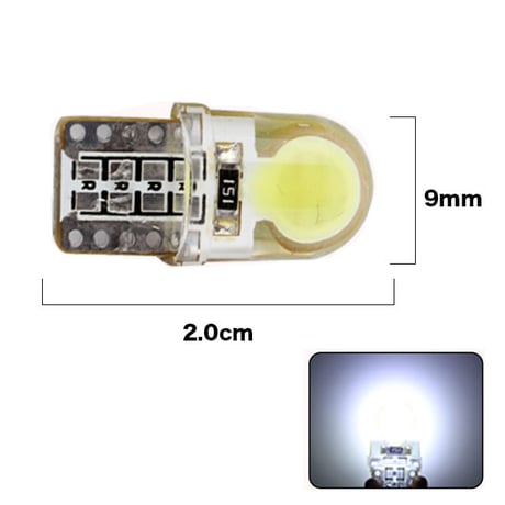 T10 LEDバルブ 10個 COB 194 168 ウェッジ球 12chip  12V