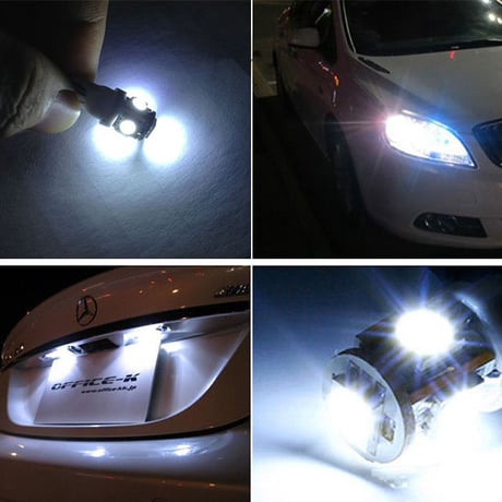 T10 5連（5SMD）LEDバルブ 10個 5050 ウェッジ球 12V