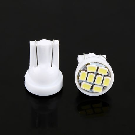 T10 8連（8SMD） LEDバルブ 10個 1206 ウェッジ球 12V