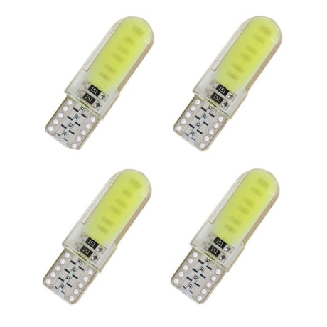 T10 LEDバルブ 4個 COB 194 168 501 12chip ウェッジ球  12V