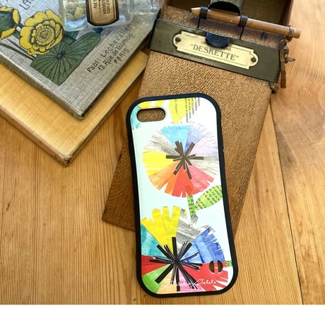【注文後キャンセル不可】iPhoneグリップケース【虹花4色】