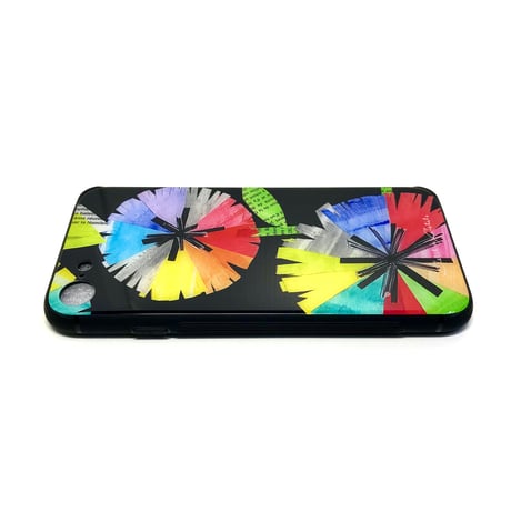 【注文後キャンセル不可】iPhoneガラスケース【虹花】（全２色）