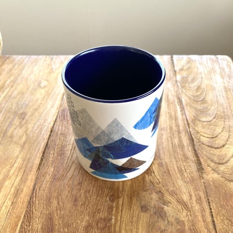 バイカラーマグカップ【山】（ブルー、エメラルド、マスタード）【全3種】
