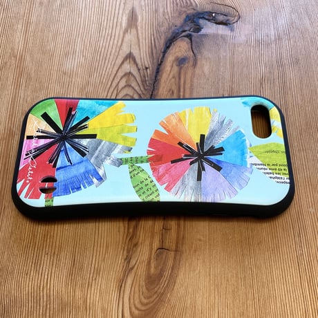 【注文後キャンセル不可】iPhoneグリップケース【虹花4色】