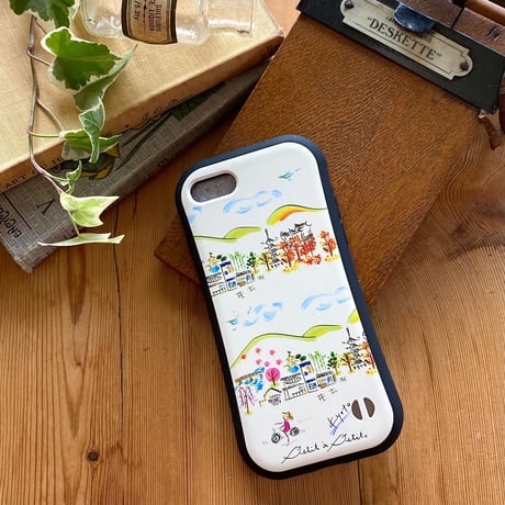 【注文後キャンセル不可】iPhoneグリップケース【セーヌ・マルシェ・KYOTO 】