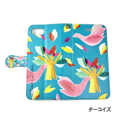 【注文後キャンセル不可】iPhone手帳型ケース【鳥】（全４色）
