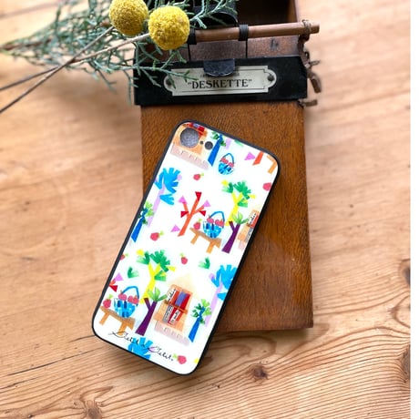 【注文後キャンセル不可】iPhoneガラスケース【森】（全２色）