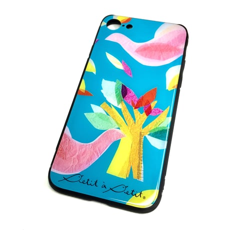 【注文後キャンセル不可】iPhoneガラスケース【鳥】（全４色）