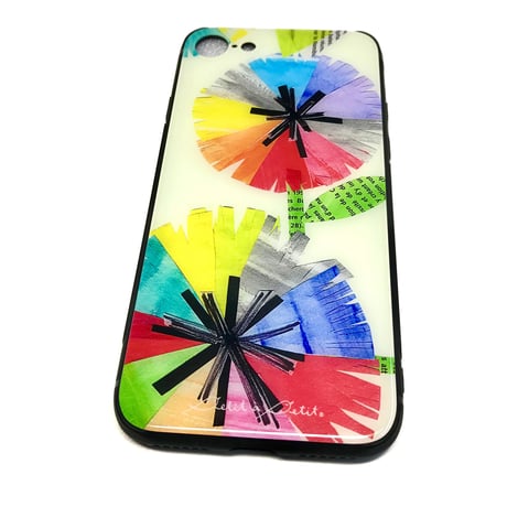 【注文後キャンセル不可】iPhoneガラスケース【虹花】（全２色）