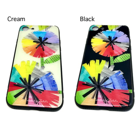 【注文後キャンセル不可】iPhoneガラスケース【虹花】（全２色）