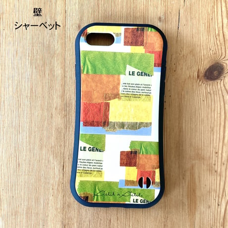 【注文後キャンセル不可】iPhoneグリップケース【壁３色】