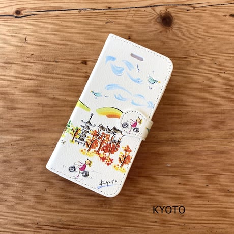 【注文後キャンセル不可】iPhone手帳型ケース【KYOTO】【マルシェ】