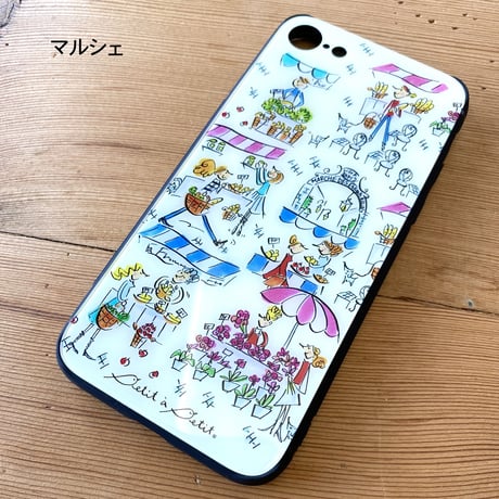 【注文後キャンセル不可】iPhoneガラスケース【KYOTO】【マルシェ】（全２柄）