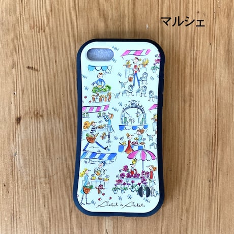 【注文後キャンセル不可】iPhoneグリップケース【セーヌ・マルシェ・KYOTO 】