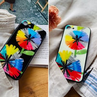 【注文後キャンセル不可】iPhoneガラスケース【虹花】（全２色）