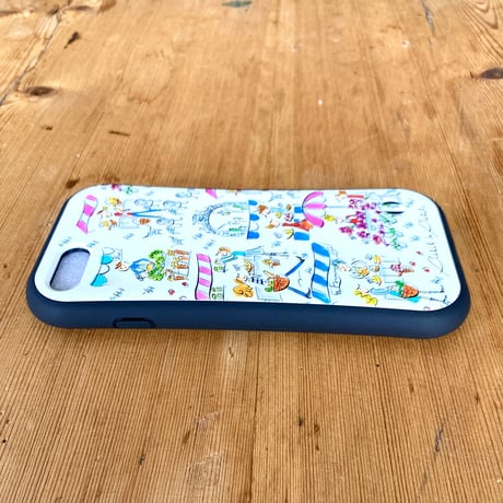 【注文後キャンセル不可】iPhoneグリップケース【セーヌ・マルシェ・KYOTO 】