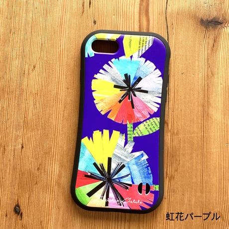 【注文後キャンセル不可】iPhoneグリップケース【虹花4色】