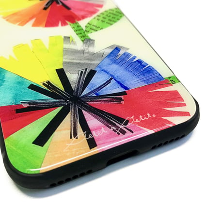 【注文後キャンセル不可】iPhoneガラスケース【虹花】（全２色）