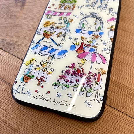 【注文後キャンセル不可】iPhoneガラスケース【KYOTO】【マルシェ】（全２柄）