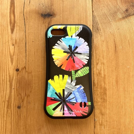 【注文後キャンセル不可】iPhoneグリップケース【虹花4色】