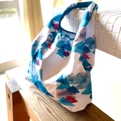 新商品【虹花】　ポケットサイズに畳めるエコバッグ