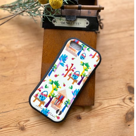 【注文後キャンセル不可】iPhoneグリップケース【森】（全2色）