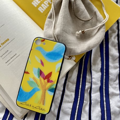 【注文後キャンセル不可】iPhoneガラスケース【鳥】（全４色）