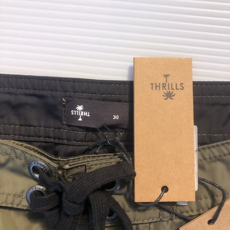 THRILLS  Division Scallop Boardshort Dark Olive 30