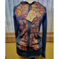chami LONG SLEEVE フードラッシュ Paisley Navy