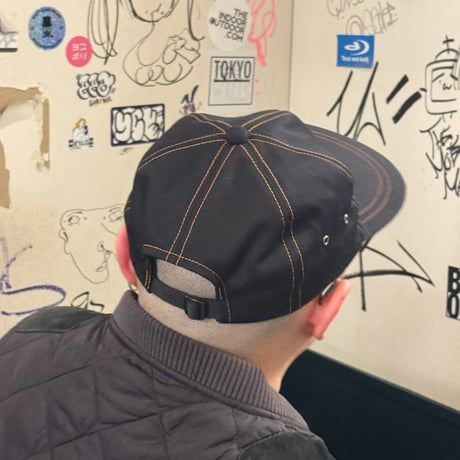 ST CAP “COTTON TWILL BLACK” ORANGE ST