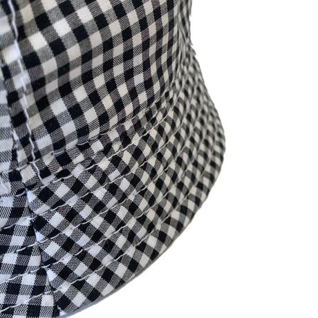 BUCKET SHORTER HAT　"GINGHAM CHECK BLACK"