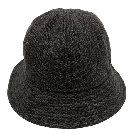 6P HAT -VINTAGE CANVAS- BLACK