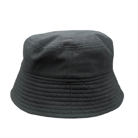 BUCKET SLOPE HAT “FAKE LEATHER” BLACK
