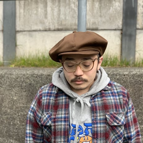NEWSBOY CAP BROWN