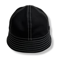 BALL SHORTER HAT “COTTON TWILL BLACK” WHITE ST