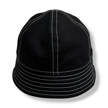 BALL SHORTER HAT “COTTON TWILL BLACK” WHITE ST