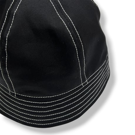 BALL SHORTER HAT “COTTON TWILL BLACK” WHITE ST
