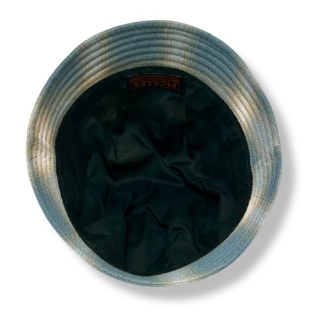 BUCKET SHORTER HAT　"OMBRE CHECK" SMOKY BLUE