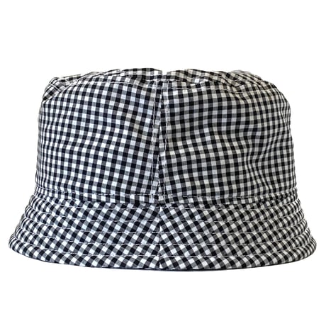 BUCKET SHORTER HAT　"GINGHAM CHECK BLACK"