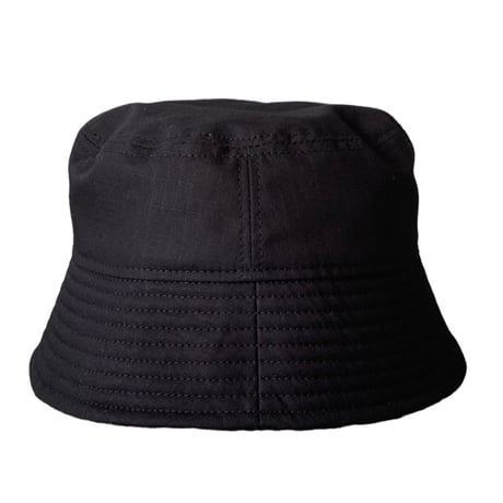 BUCKET SLOPE HAT “RIP STOP”BLACK