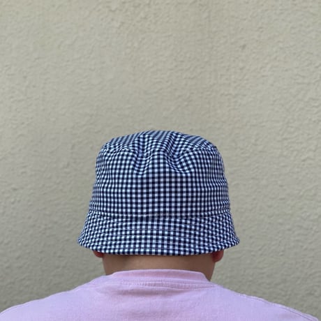 BUCKET SHORTER HAT　"GINGHAM CHECK BLACK"